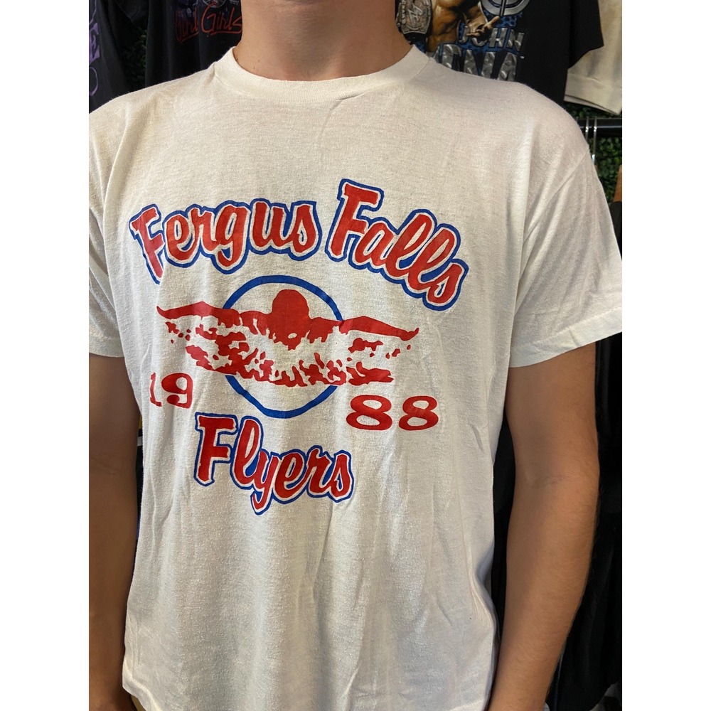 vtg Fergus FALLS SWIMMING High SCHOO Large // vfw practice Minnesota thin 1988